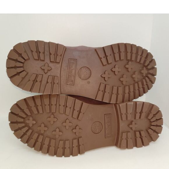 Timberland Womens Pre-owned Grape Leather Fur Lined Winter Boots - sz. 8 1/2 - Picture 6 of 7